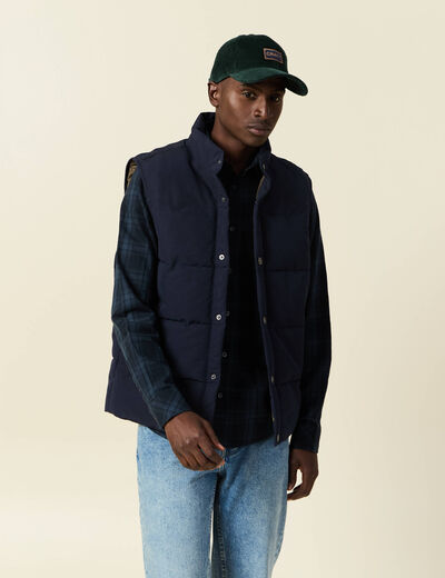 Doudoune sans manches bleu marine homme