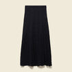 Jupe longue &eacute;vas&eacute;e doubl&eacute;e noir femme
