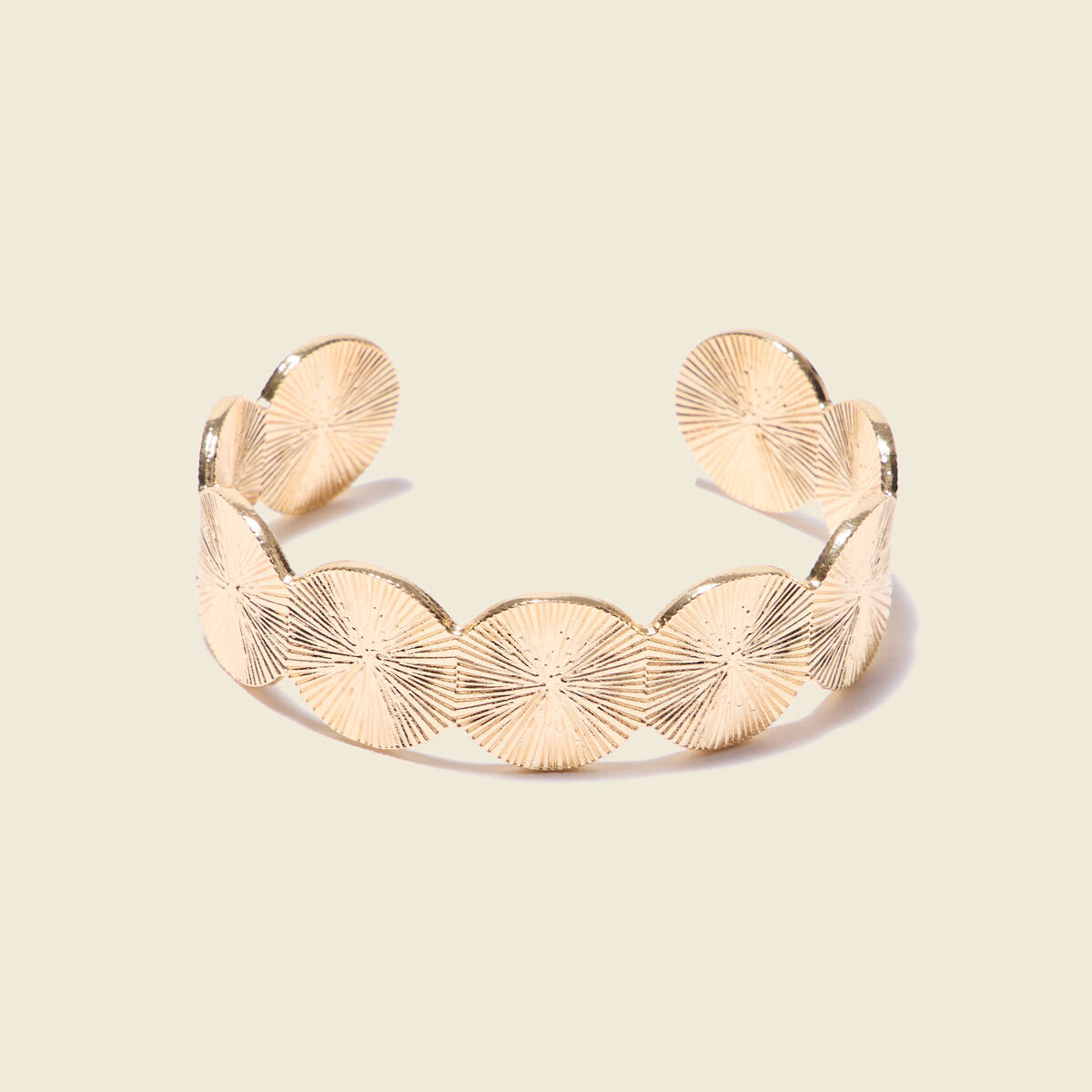 Bracelet manchette couleur or femme