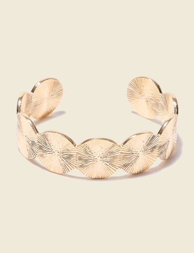 Bracelet manchette couleur or femme