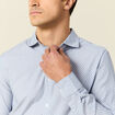 Chemise manches longues bleu homme