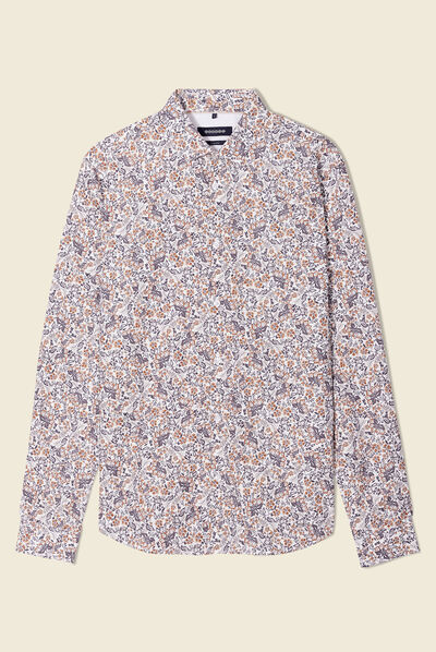 Chemise manches longues blanc homme