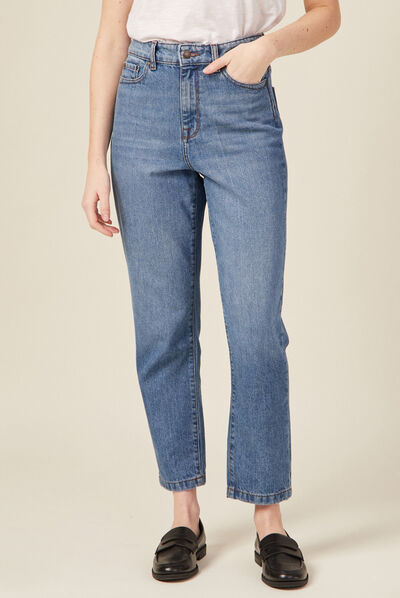 Jeans straight denim used femme