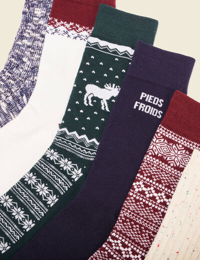 Lot 6 paires chaussettes multicolore homme