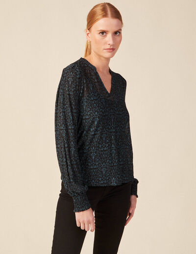 T-shirt éco-responsable bleu canard femme
