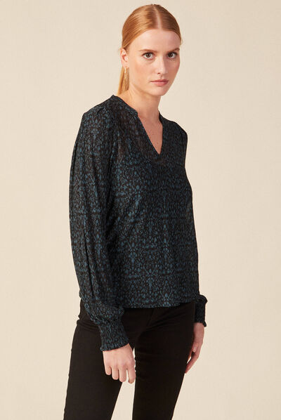 T-shirt éco-responsable bleu canard femme