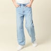 Jeans large 5 poches longueur 32 denim snow bleach homme