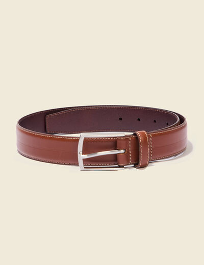 Ceinture en cuir marron homme