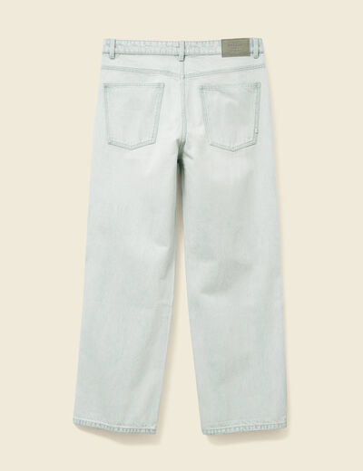 Jeans large 5 poches longueur 32 bleu ciel homme