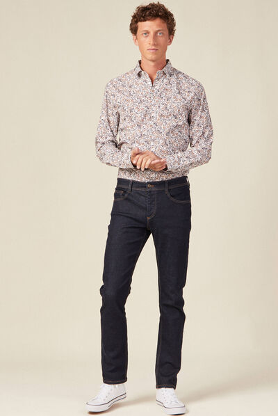 Chemise manches longues blanc homme