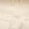 Bermuda large taille haute en coton ecru femme