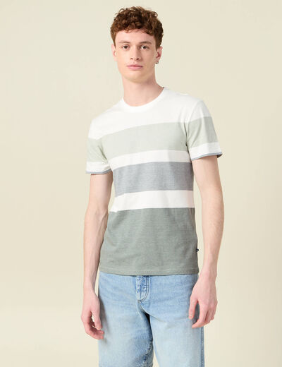 T-shirt manches courtes vert olive homme