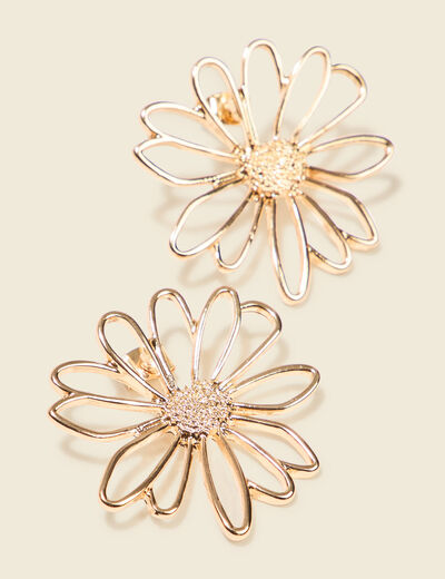 Boucles d'oreilles clous couleur or femme