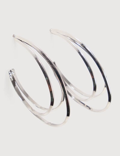 Boucles d'oreilles couleur argent femme