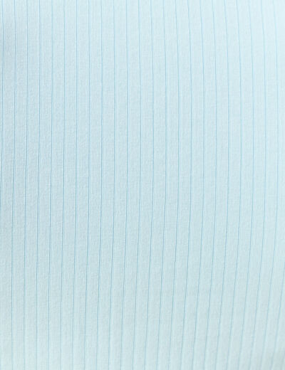 Polo sans manches bleu pastel femme