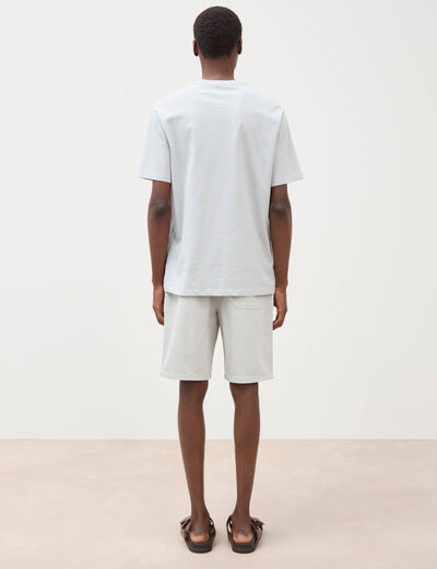 T-shirt ample en coton manches courtes gris clair homme