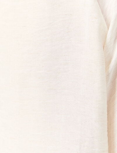 Chemise manches longues ecru femme