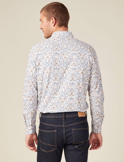 Chemise à manches longues blanc homme