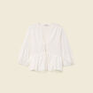 Chemise cintrée courte manches 3/4 ecru femme