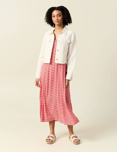Robe longue éco-responsable rouge femme