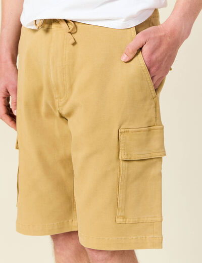 Bermuda éco-responsable beige homme