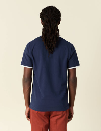 Polo éco-responsable bleu marine homme