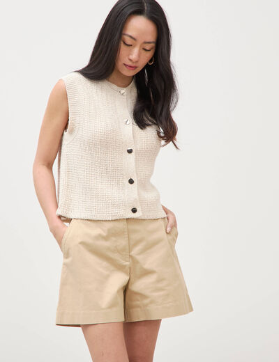 Short taille standard marron clair femme