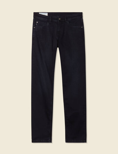 Jeans straight 5 poches denim blue black homme