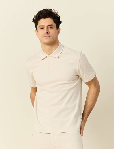 Polo manches courtes sable homme