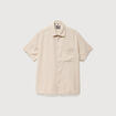 Chemise manches courtes col am&eacute;ricain sable homme