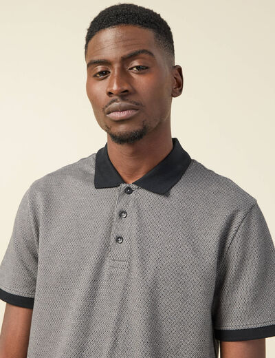 Polo manches courtes gris foncé homme