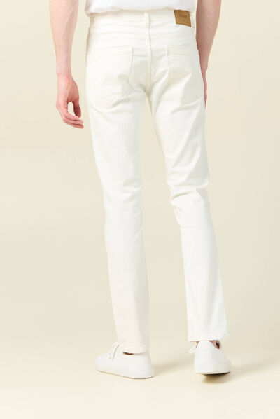 Jeans slim éco-responsable denim blanc homme