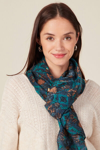 Foulard noir femme