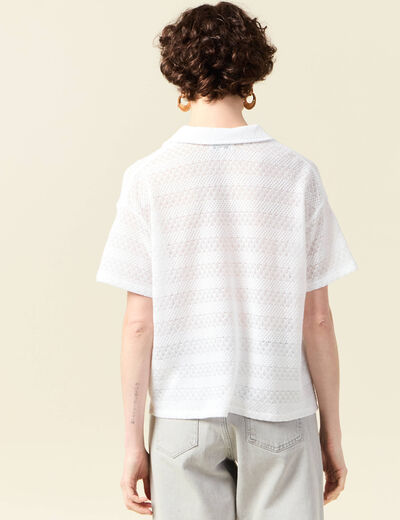 T-shirt manches courtes blanc femme