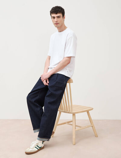 Jeans loose longueur 32 denim brut clean homme