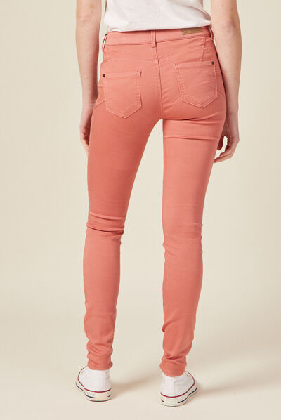 Pantalon Audrey - skinny push up rose poudrée femme