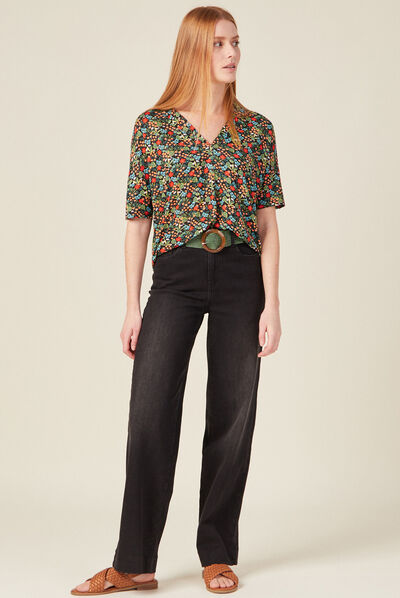 T-shirt éco-responsable noir femme