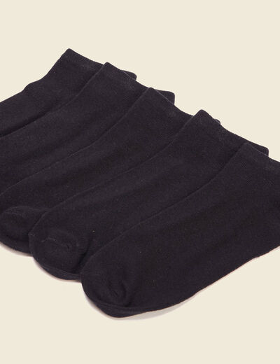 Lot 5 paires chaussettes noir homme