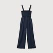 Combinaison salopette fines bretelles bleu marine femme