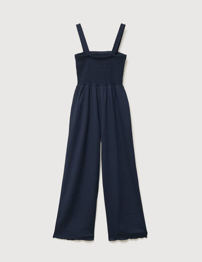 Combinaison salopette fines bretelles bleu marine femme