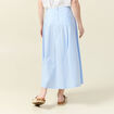 Jupe en coton taille standard bleu femme