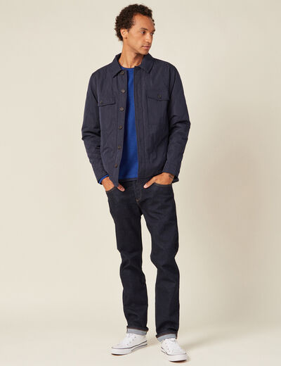 T-shirt manches longues bleu electrique homme