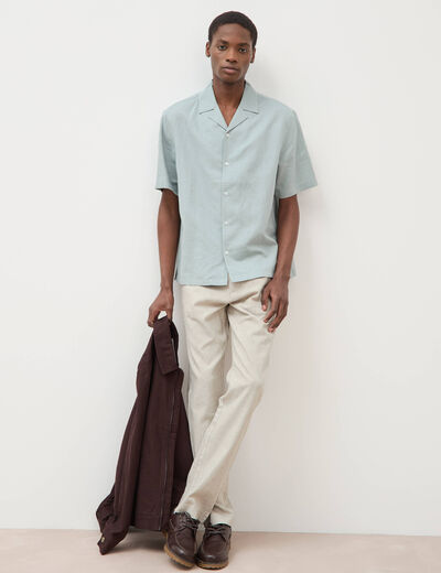 Chino coupe droite longueur 32 vert kaki homme