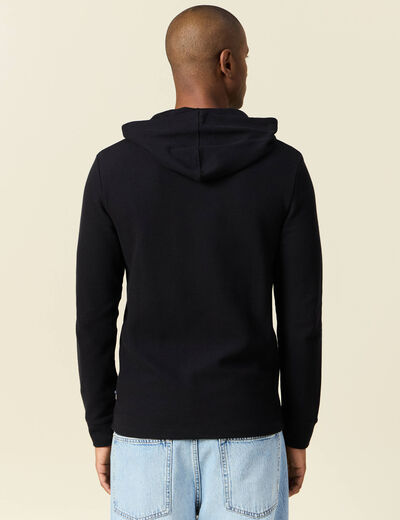 T-shirt à capuche noir homme