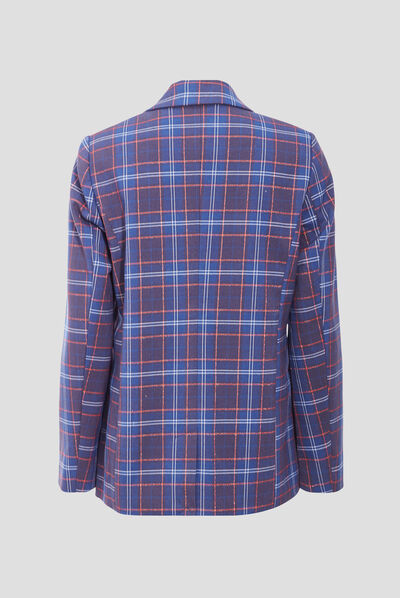 Veste esprit blazer droite bleu marine femme