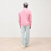 Sweat col rond manches longues en coton rose homme