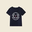 T-shirt manches courtes bleu marine femme