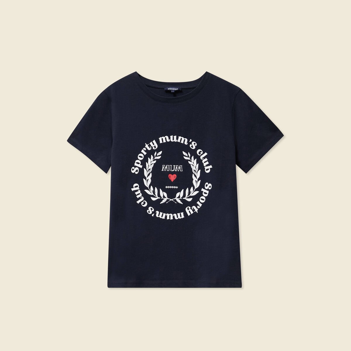 T-shirt manches courtes bleu marine femme