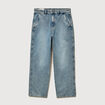 Jeans loose longueur 32 en coton denim dirty homme