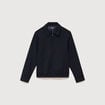 Blouson manches longues doubl&eacute; bleu marine homme